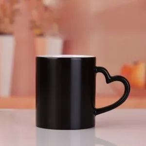 Ceramic Mugs With Heart Shaped Handle 